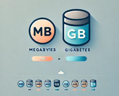 MB (Megabyte) and GB (Gigabyte)