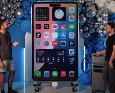 YouTubers Create a Giant, Working iPhone 15 Pro Max Replica