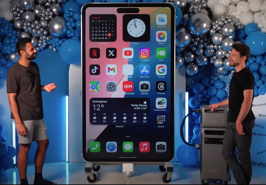 YouTubers Create a Giant, Working iPhone 15 Pro Max Replica